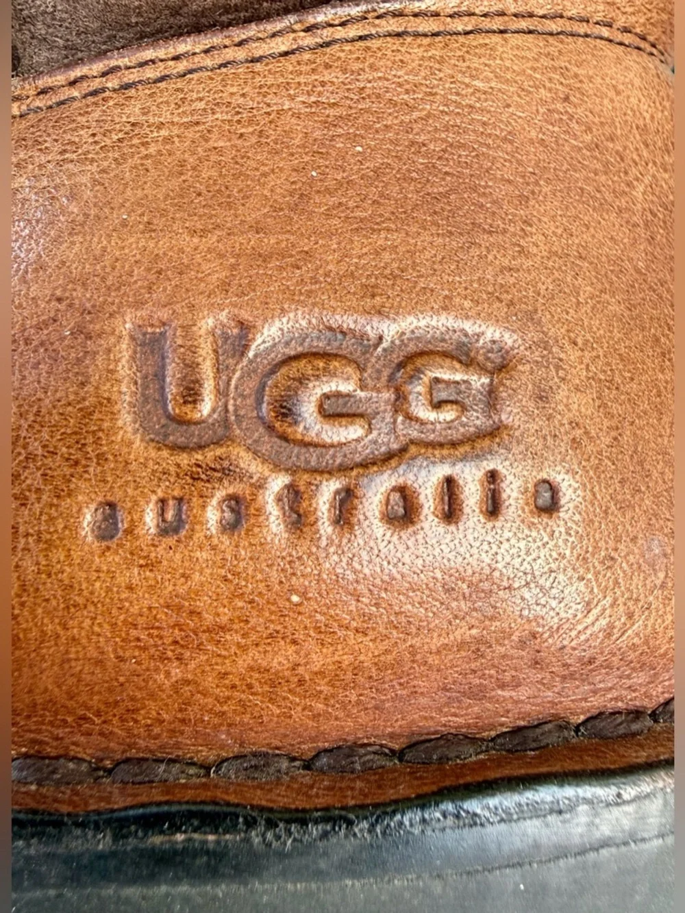 🧥 UGG Australia Beacon Men’s Brown Leather Sheepskin Boots Sz 11